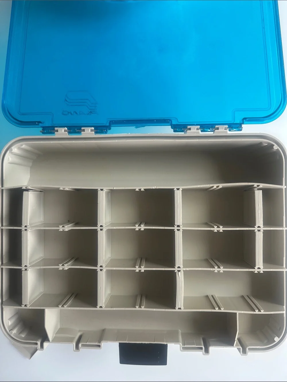 Plano-Magnum Satchel-Clear Blue Multi-Compartment Plastic Storage Box